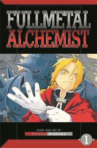 Fullmetal Alchemist kansikuva, poika, valkoiset hanskat, punainen viitta ja teräsmies